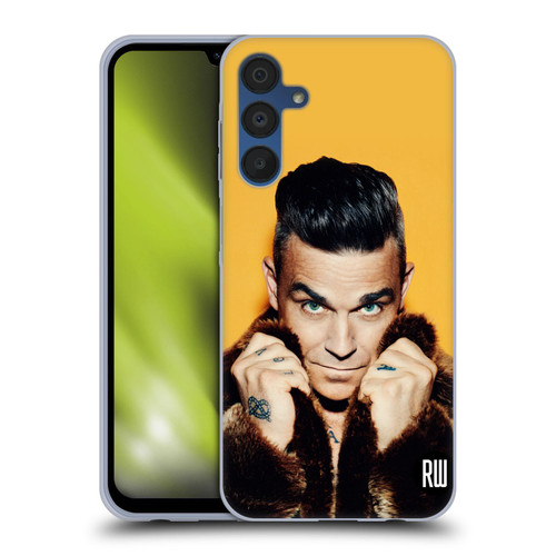 Robbie Williams Calendar Fur Coat Soft Gel Case for Samsung Galaxy A15