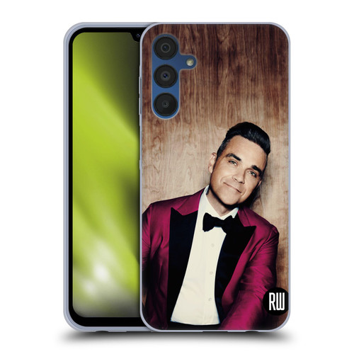 Robbie Williams Calendar Magenta Tux Soft Gel Case for Samsung Galaxy A15