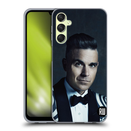 Robbie Williams Calendar Printed Tux Soft Gel Case for Samsung Galaxy A24 4G / Galaxy M34 5G