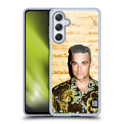 Robbie Williams Calendar Tiger Print Shirt Soft Gel Case for Samsung Galaxy M54 5G