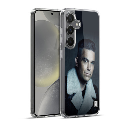Robbie Williams Calendar Leather Jacket Soft Gel Case for Samsung Galaxy S24+ 5G & MagSafe