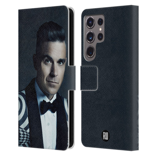 Robbie Williams Calendar Printed Tux Leather Book Wallet Case Cover For Samsung Galaxy S24 Ultra 5G