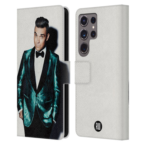 Robbie Williams Calendar White Background Leather Book Wallet Case Cover For Samsung Galaxy S24 Ultra 5G