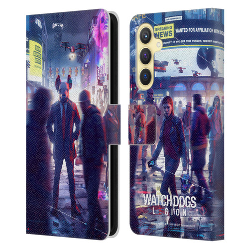 Watch Dogs Legion Artworks Winston City Leather Book Wallet Case Cover For Samsung Galaxy S23 FE 5G