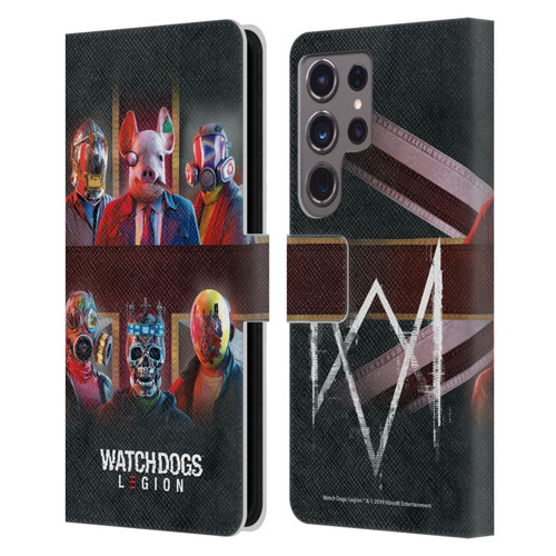Watch Dogs Legion Artworks Flag Leather Book Wallet Case Cover For Samsung Galaxy S24 Ultra 5G