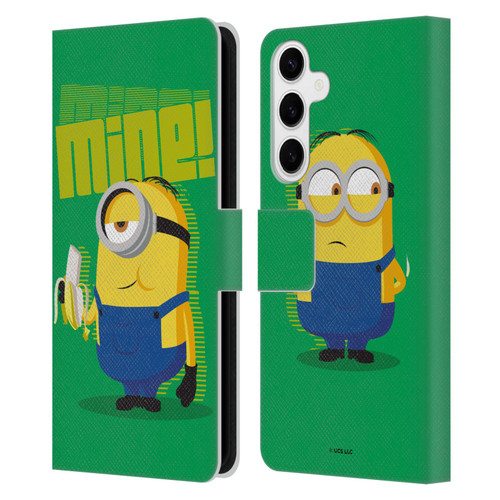 Minions Rise of Gru(2021) 70's Banana Leather Book Wallet Case Cover For Samsung Galaxy S24+ 5G