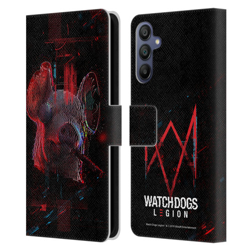 Watch Dogs Legion Key Art Pig Head Glitch Leather Book Wallet Case Cover For Samsung Galaxy A15