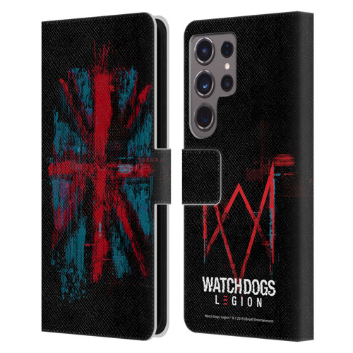 Watch Dogs Legion Key Art Flag Glitch Leather Book Wallet Case Cover For Samsung Galaxy S24 Ultra 5G