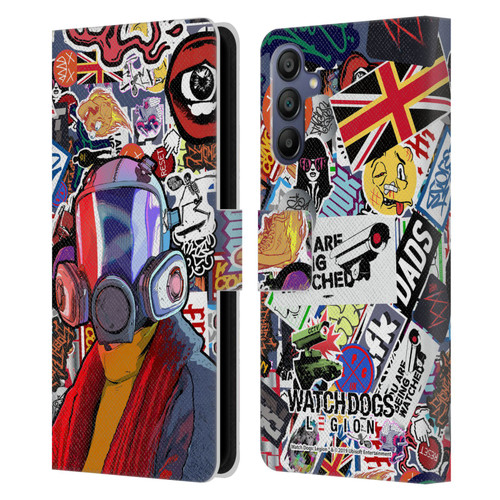 Watch Dogs Legion Street Art Granny Stickerbomb Leather Book Wallet Case Cover For Samsung Galaxy A15