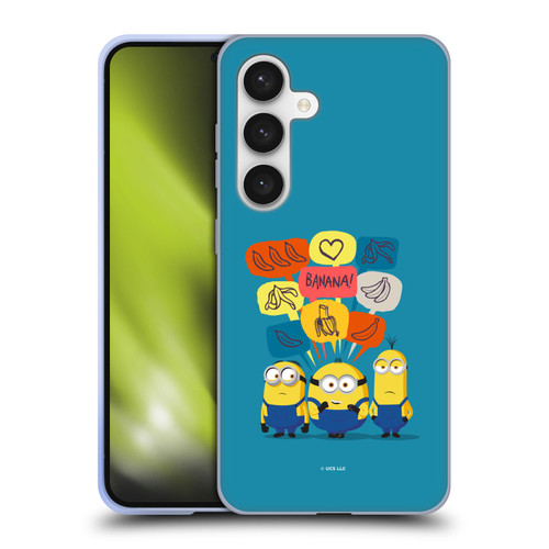 Minions Rise of Gru(2021) Graphics Speech Bubbles Soft Gel Case for Samsung Galaxy S24 5G