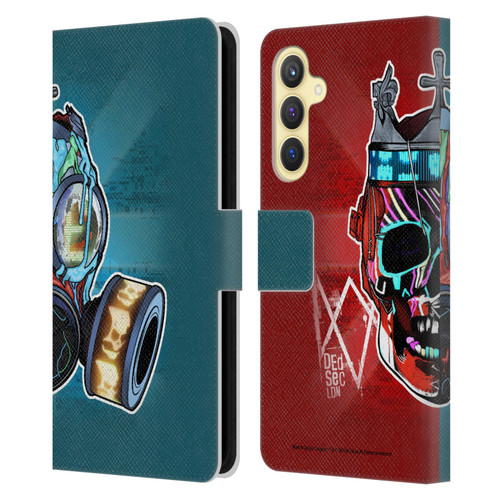 Watch Dogs Legion Street Art Flag Leather Book Wallet Case Cover For Samsung Galaxy S23 FE 5G