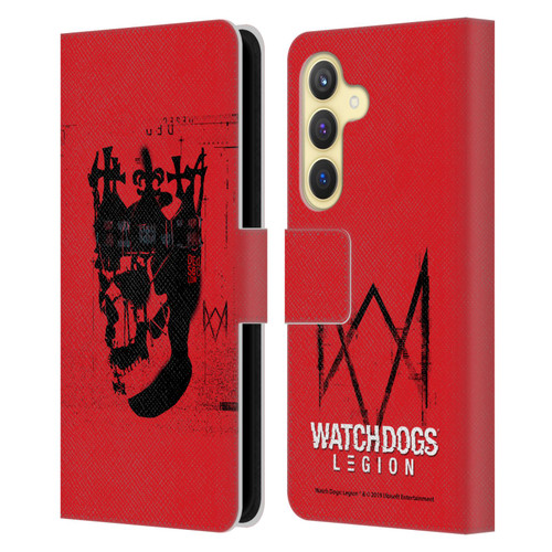 Watch Dogs Legion Street Art Ded Sec Skull Leather Book Wallet Case Cover For Samsung Galaxy S24 5G
