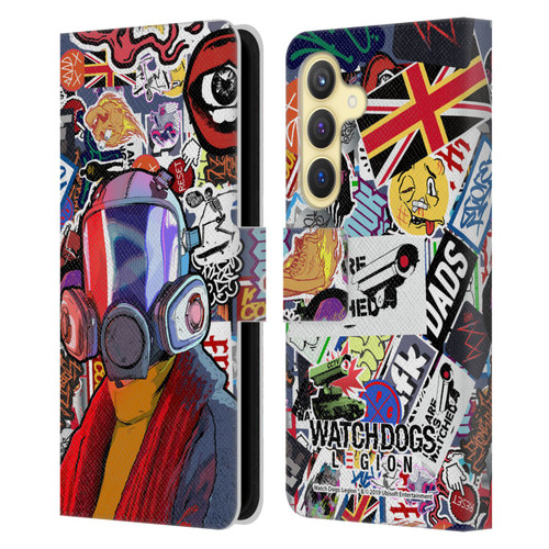 Watch Dogs Legion Street Art Granny Stickerbomb Leather Book Wallet Case Cover For Samsung Galaxy S24 5G