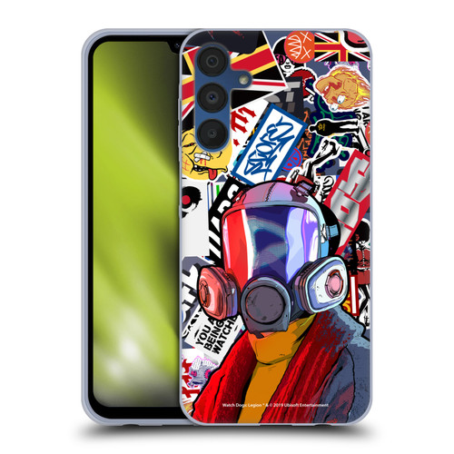 Watch Dogs Legion Street Art Granny Stickerbomb Soft Gel Case for Samsung Galaxy A15