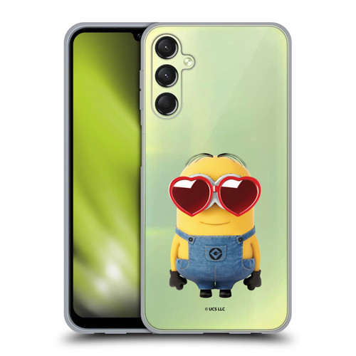 Minions Rise of Gru(2021) Valentines 2021 Heart Glasses Soft Gel Case for Samsung Galaxy A24 4G / M34 5G