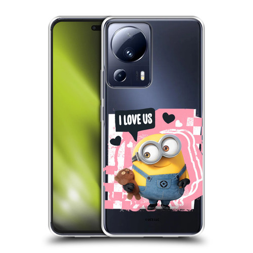 Minions Rise of Gru(2021) Valentines 2021 Bob Loves Bear Soft Gel Case for Xiaomi 13 Lite 5G