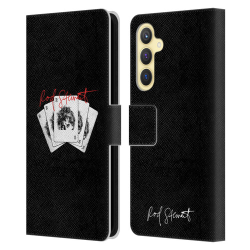 Rod Stewart Art Poker Hand Leather Book Wallet Case Cover For Samsung Galaxy S23 FE 5G