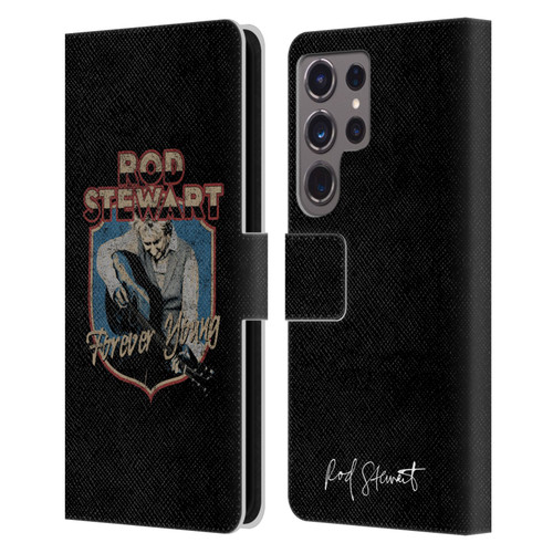 Rod Stewart Art Forever Young Leather Book Wallet Case Cover For Samsung Galaxy S24 Ultra 5G