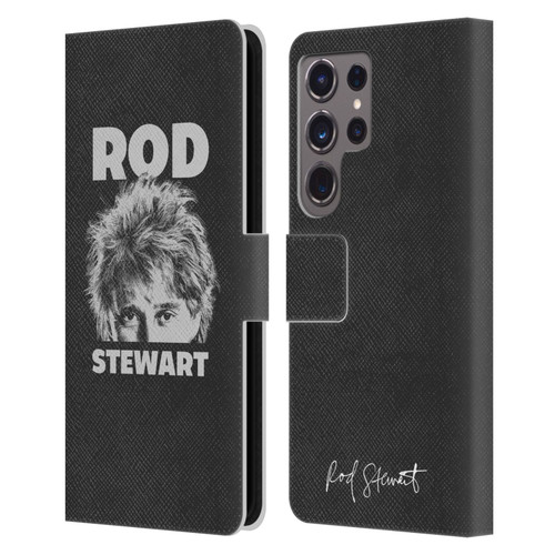 Rod Stewart Art Black And White Leather Book Wallet Case Cover For Samsung Galaxy S24 Ultra 5G