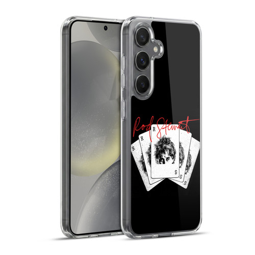 Rod Stewart Art Poker Hand Soft Gel Case for Samsung Galaxy S24+ 5G