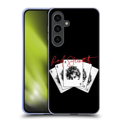 Rod Stewart Art Poker Hand Soft Gel Case for Samsung Galaxy S24+ 5G