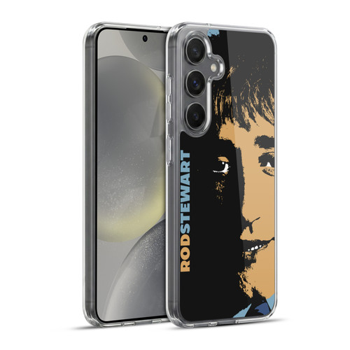 Rod Stewart Art Yesterday Retro Soft Gel Case for Samsung Galaxy S24+ 5G