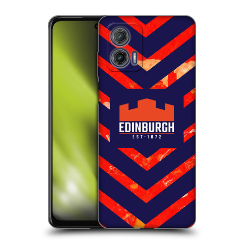 Edinburgh Rugby Graphic Art Orange Pattern Soft Gel Case for Motorola Moto G73 5G