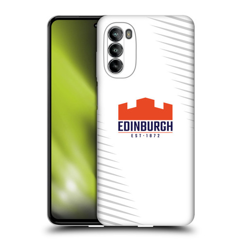 Edinburgh Rugby Graphic Art White Logo Soft Gel Case for Motorola Moto G82 5G