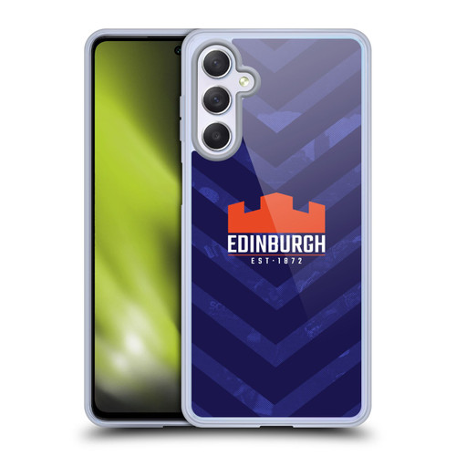 Edinburgh Rugby Graphic Art Blue Pattern Soft Gel Case for Samsung Galaxy M54 5G