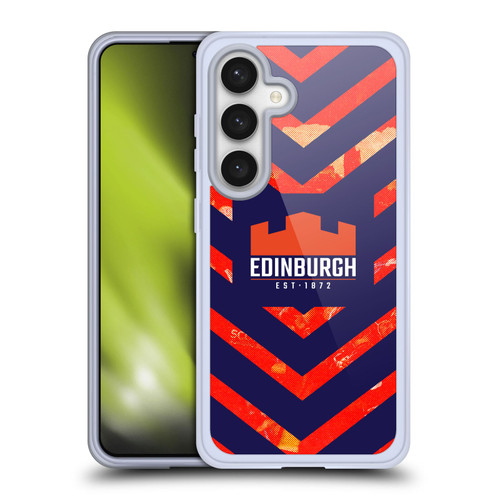 Edinburgh Rugby Graphic Art Orange Pattern Soft Gel Case for Samsung Galaxy S24 5G