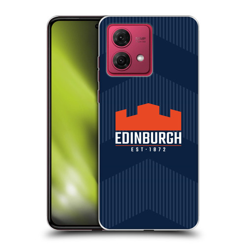 Edinburgh Rugby Graphics Lines Soft Gel Case for Motorola Moto G84 5G
