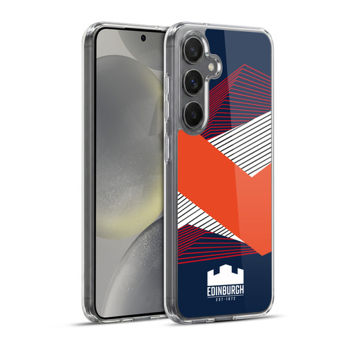 Edinburgh Rugby Graphics Shapes Soft Gel Case for Samsung Galaxy S24+ 5G & MagSafe
