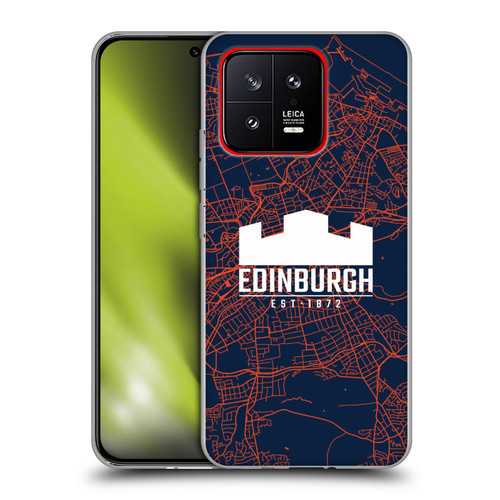 Edinburgh Rugby Graphics Map Soft Gel Case for Xiaomi 13 5G