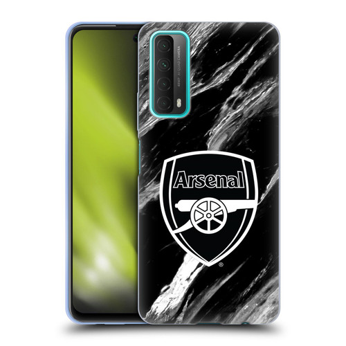 Arsenal FC Crest Patterns Marble Soft Gel Case for Huawei P Smart (2021)