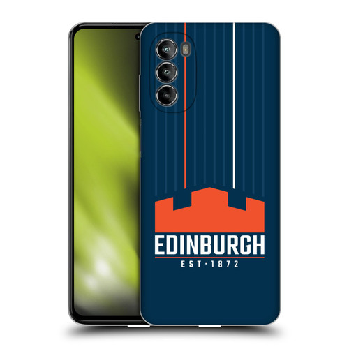 Edinburgh Rugby Logo Art Vertical Stripes Soft Gel Case for Motorola Moto G82 5G
