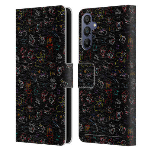 Animaniacs Graphics Pattern Leather Book Wallet Case Cover For Samsung Galaxy A15