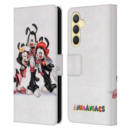 Animaniacs Graphics Formal Leather Book Wallet Case Cover For Samsung Galaxy S23 FE 5G