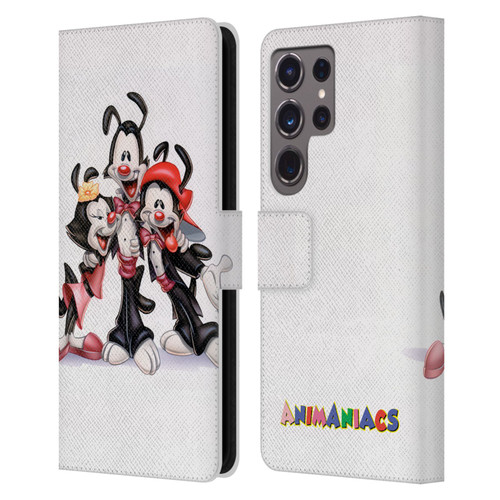 Animaniacs Graphics Formal Leather Book Wallet Case Cover For Samsung Galaxy S24 Ultra 5G