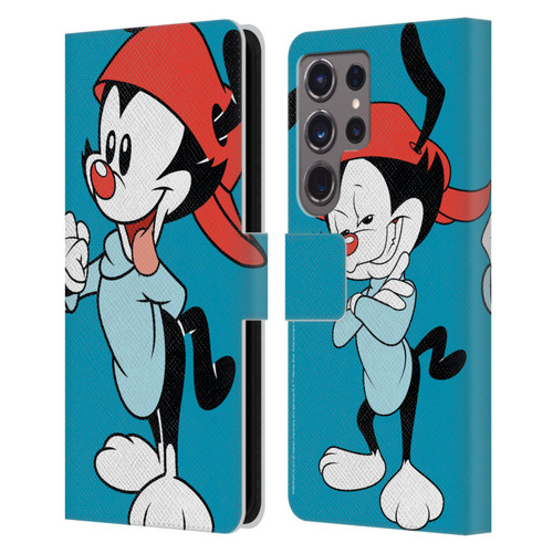 Animaniacs Graphics Wakko Leather Book Wallet Case Cover For Samsung Galaxy S24 Ultra 5G
