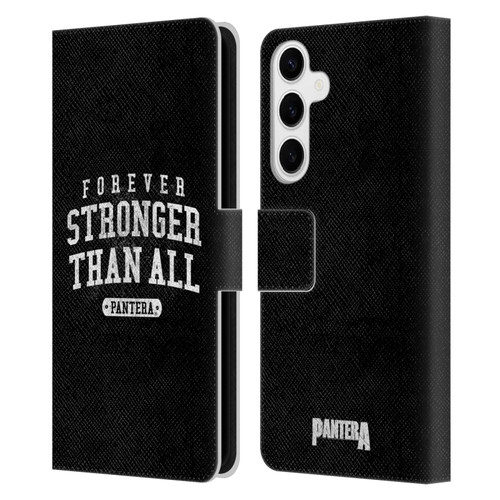 Pantera Art Stronger Than All Leather Book Wallet Case Cover For Samsung Galaxy S24+ 5G
