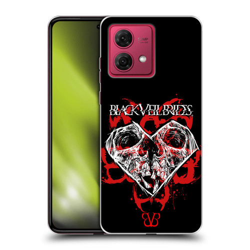 Black Veil Brides Band Art Skull Heart Soft Gel Case for Motorola Moto G84 5G