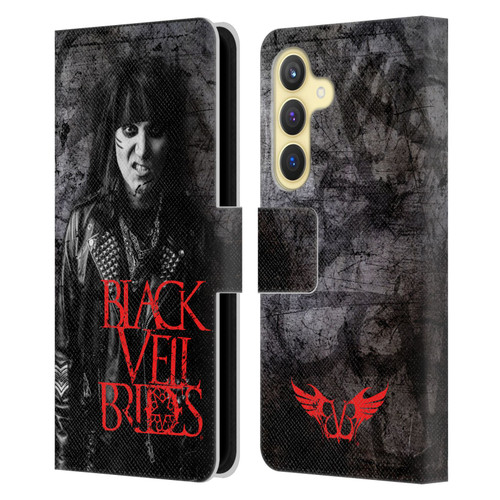 Black Veil Brides Band Members Ashley Leather Book Wallet Case Cover For Samsung Galaxy S24 5G