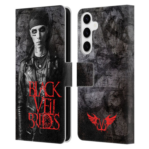 Black Veil Brides Band Members Andy Leather Book Wallet Case Cover For Samsung Galaxy S24+ 5G