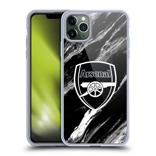 Arsenal FC Crest Patterns Marble Soft Gel Case for Apple iPhone 11 Pro Max