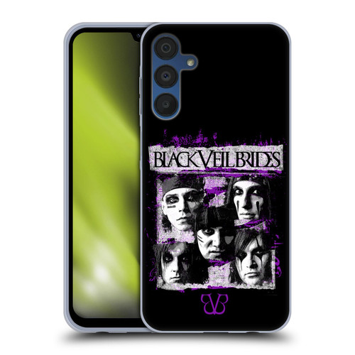 Black Veil Brides Band Art Grunge Faces Soft Gel Case for Samsung Galaxy A15