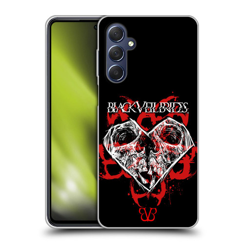 Black Veil Brides Band Art Skull Heart Soft Gel Case for Samsung Galaxy M54 5G