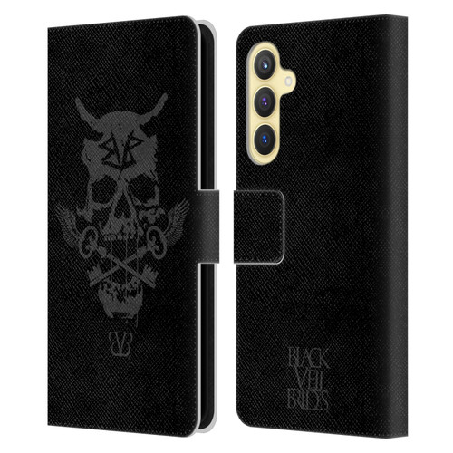 Black Veil Brides Band Art Skull Keys Leather Book Wallet Case Cover For Samsung Galaxy S23 FE 5G