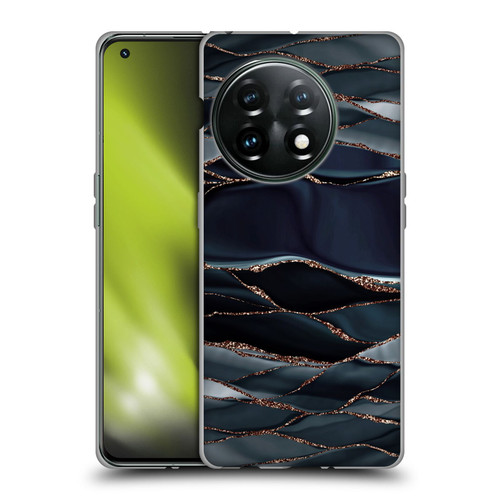 UtArt Dark Night Marble Waves Soft Gel Case for OnePlus 11 5G