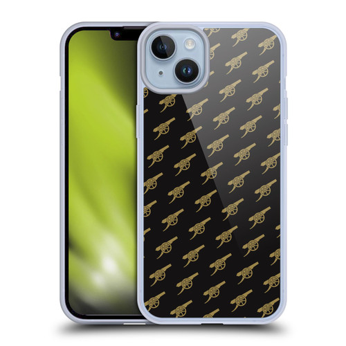 Arsenal FC Crest Patterns Gunners Soft Gel Case for Apple iPhone 14 Plus