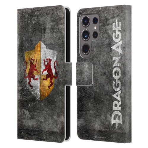 EA Bioware Dragon Age Heraldry Ferelden Distressed Leather Book Wallet Case Cover For Samsung Galaxy S24 Ultra 5G
